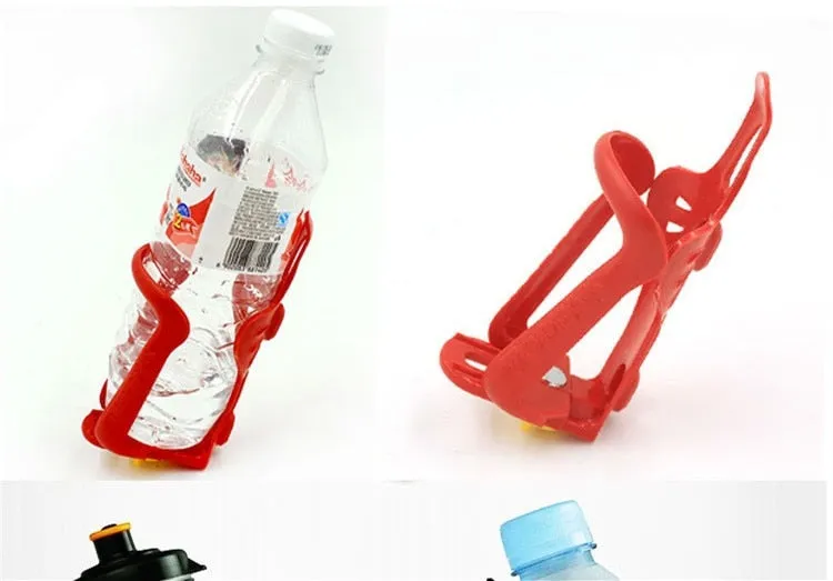 Plastic Elastic Drink Cup Water Bottle Holder Bracket Rack Cage for Cycling Mountain Road Bike Bicycle Adjustable