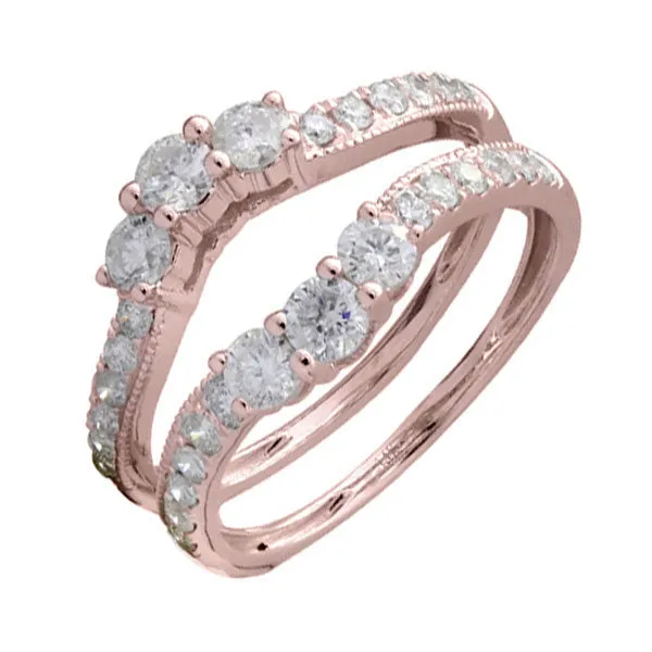 Platinum (PLAT 950) & Diamonds Stunning Bridal Set Ring - 1 CTW