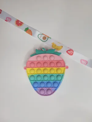 Rainbow Strawberry Bubble Bag