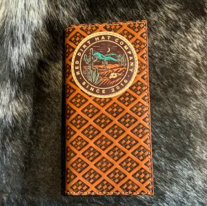 Red Dirt Rodeo Wallet Desert Scene Logo Patch