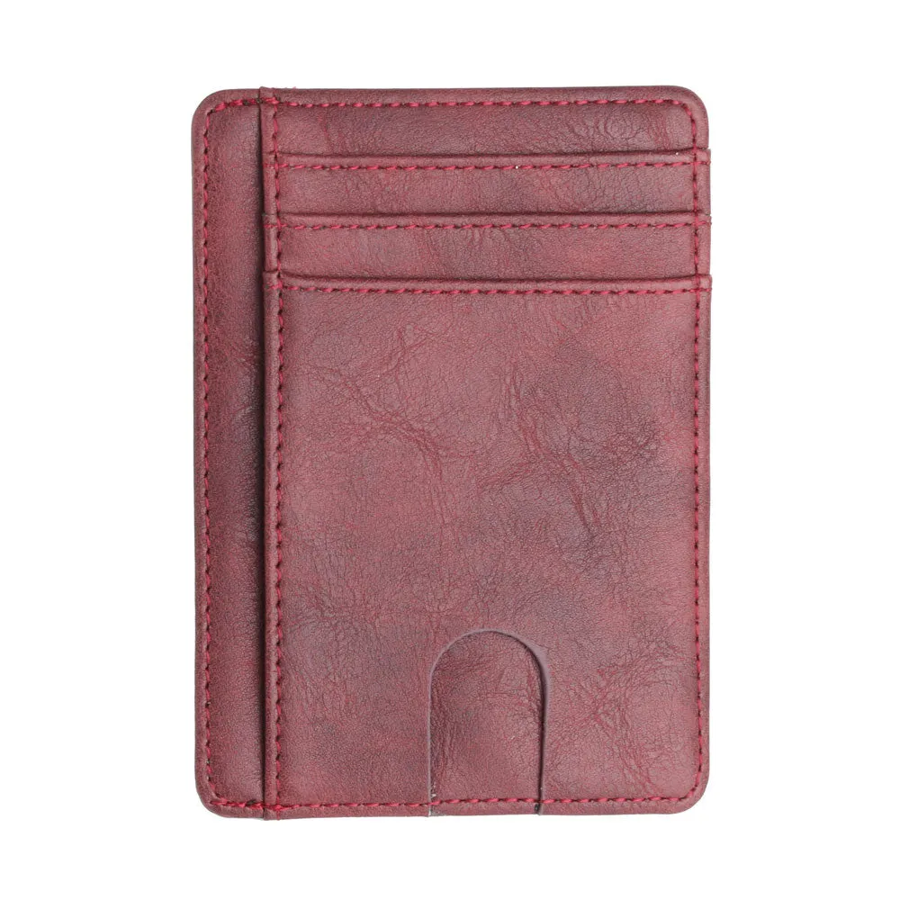 RFID PU Leather Card Holder