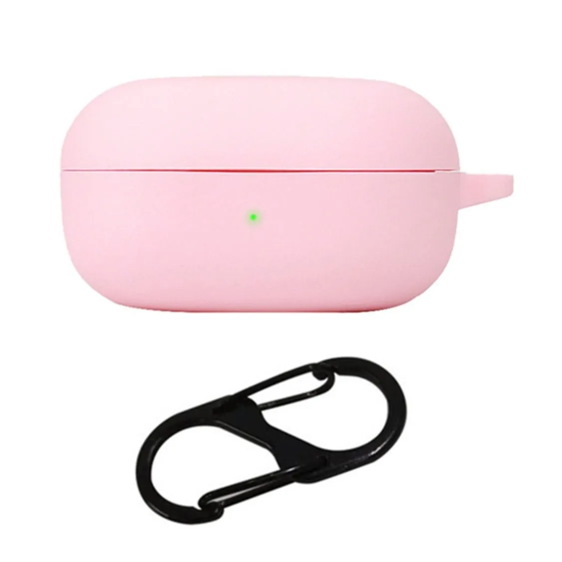 Samsung Galaxy Buds FE silicone protective case cover with carabiner - Pink