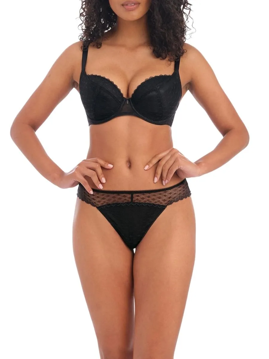 Signature Padded Plunge Bra - Black