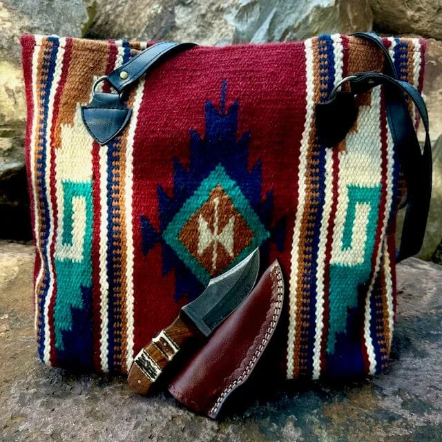 Sioux Handwoven Wool Southwestern Tote | Yellowstone Spirit Southwestern Collection