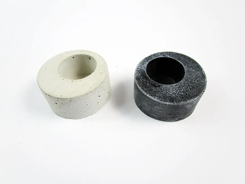 Small Concrete candle holder, Rustic style candle holder Hand Made. FREE SHIPPING!