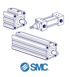 SMC CDQ2B20D-P9408-60 Pneumatic Cylinder