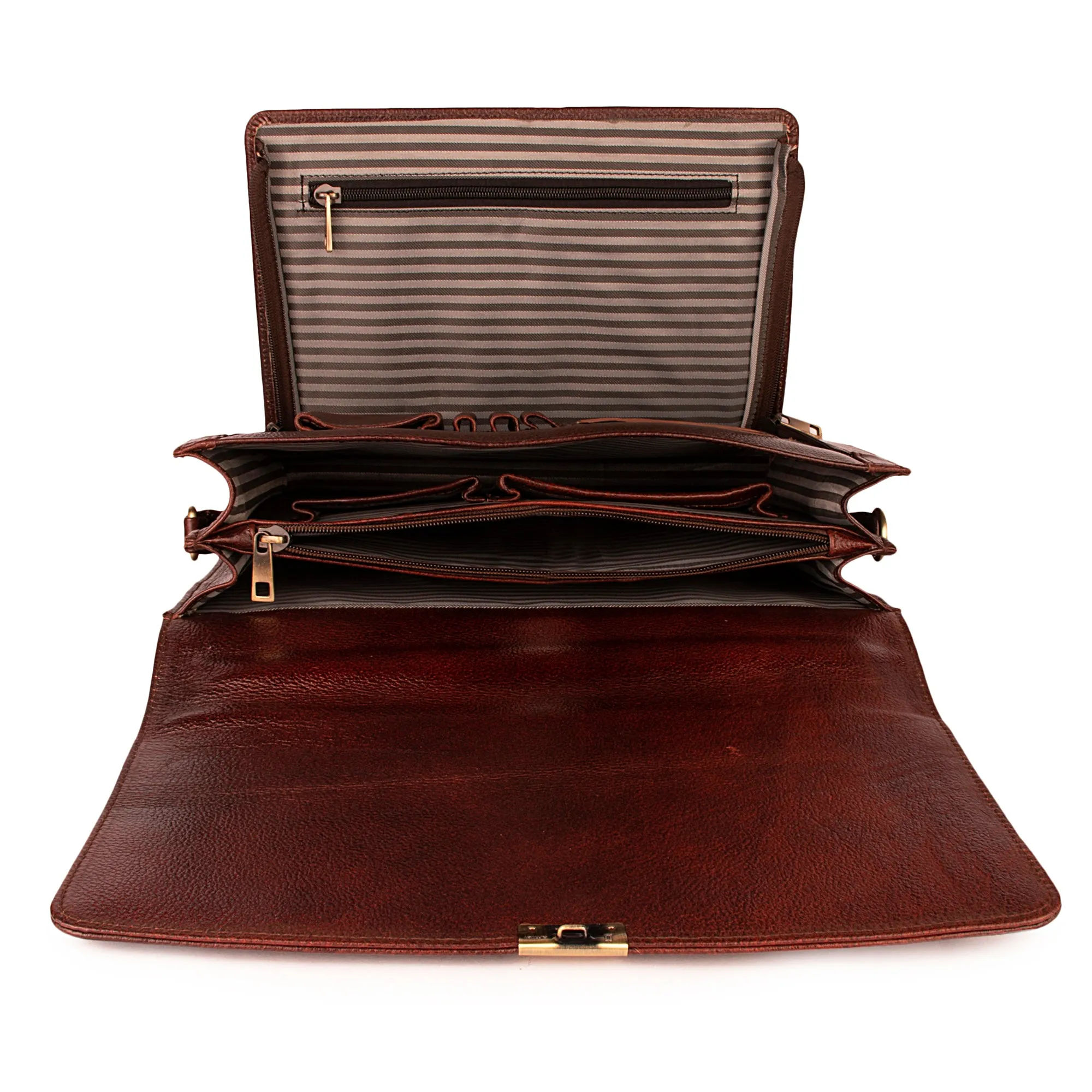 The Classic Briefcase in Burgundy