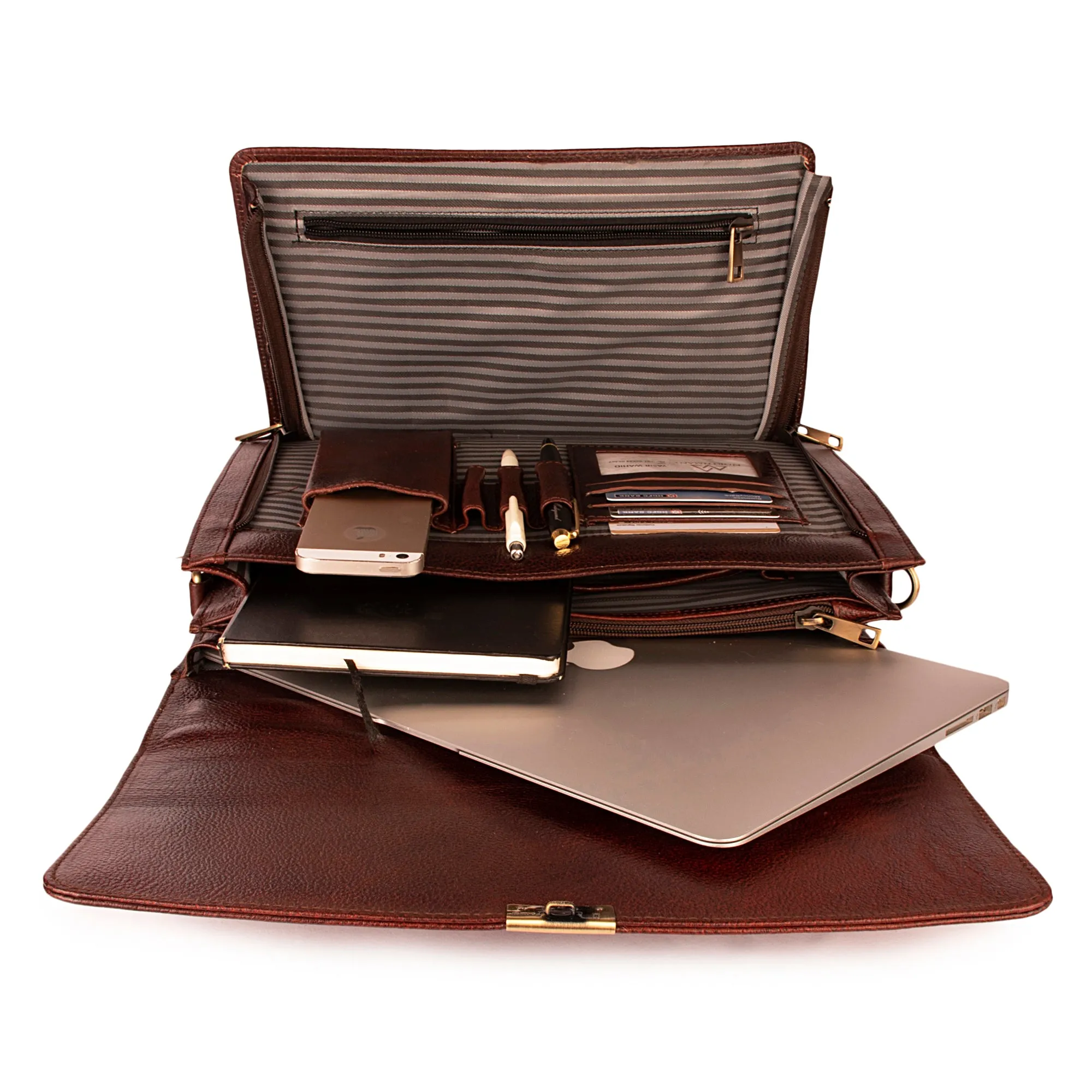 The Classic Briefcase in Burgundy