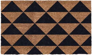 Triangles Vinyl Coir Doormat