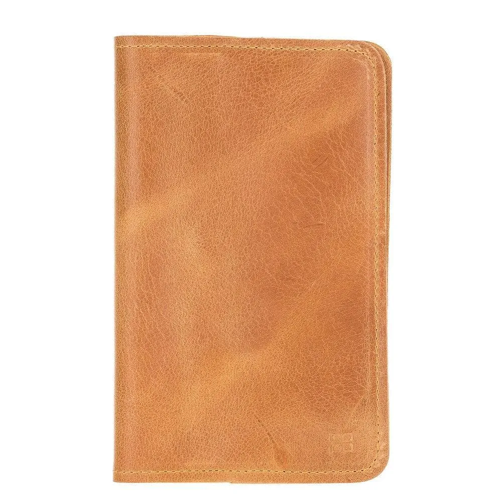 Voyager Leather Passport Wallet, Roma Tan