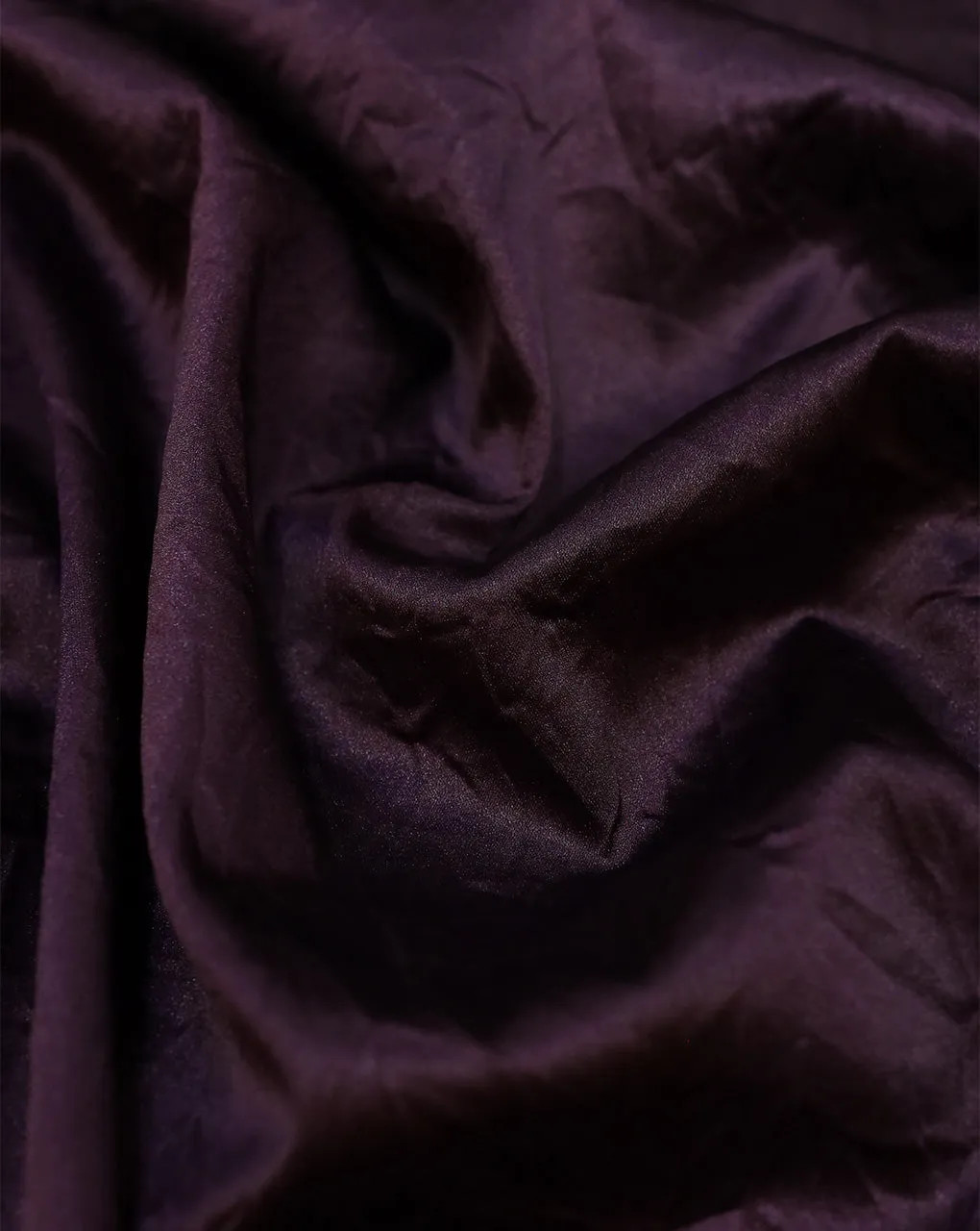 WINE CRUSHED POLYESTER SATIN FABRIC