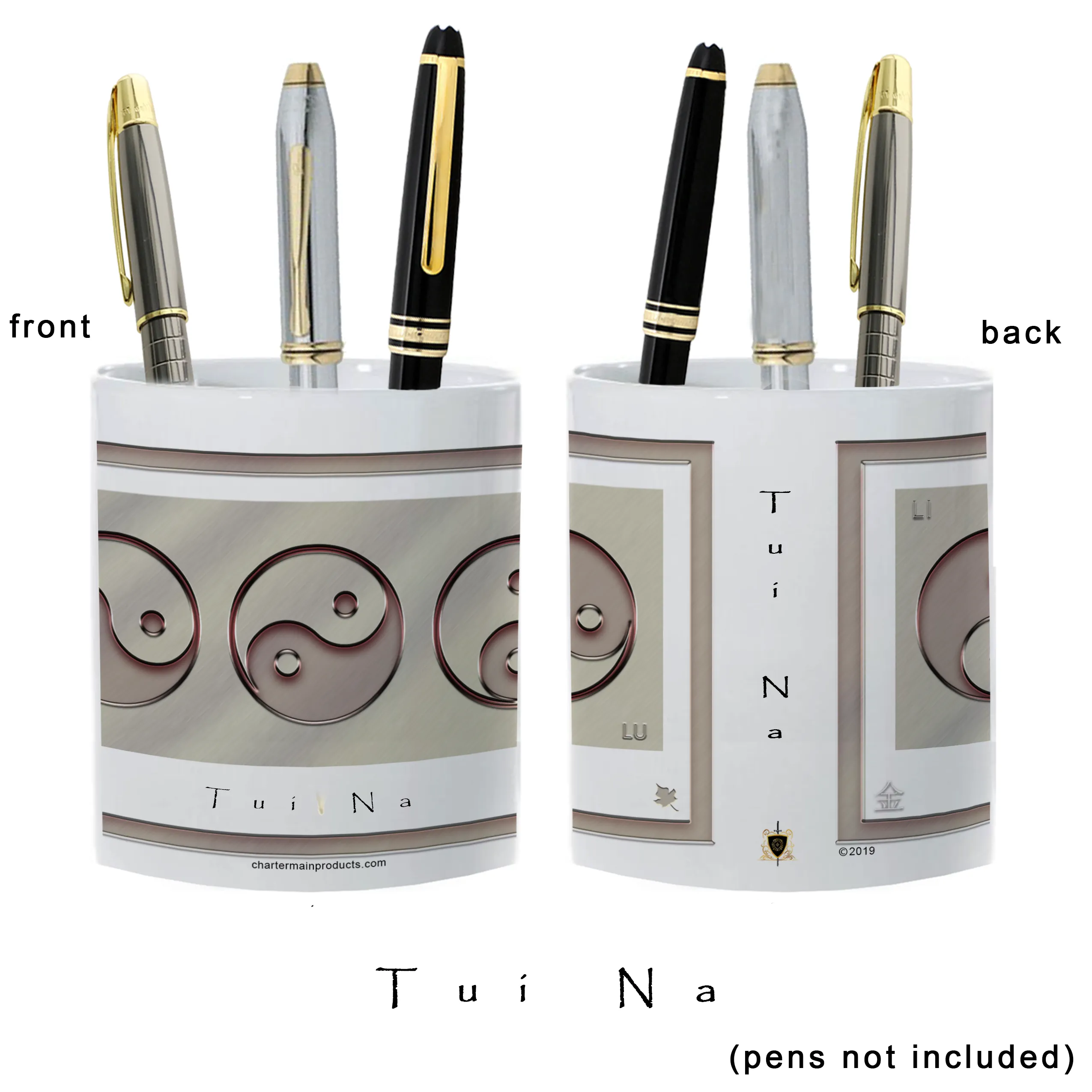 Yin Yang Pencil Holder "Metal" (Tui Na)